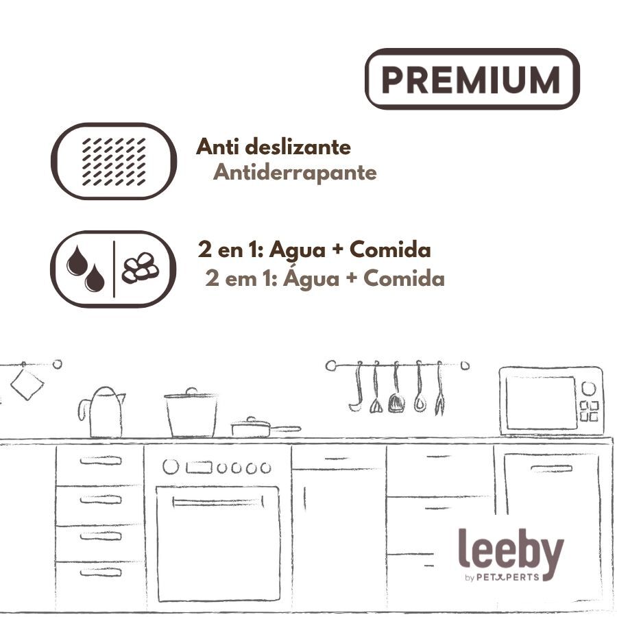 Leeby Comedero Autom&aacute;tico y Dispensador de Agua 2 en 1 para perros y gatos, , large Imagen numero 5