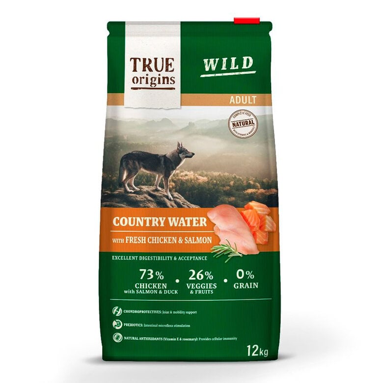 12 kg True Origins Wild Adult Country Water Pollo y Salmón pienso para perros,  Imagen numero 1 12 kg True Origins Wild Adult Country Water Pollo y Salmón pienso para perros, , large Imagen numero 1