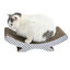 Leeby Remy Rocker rascador de cartón horizontal con estampado vichy para gatos, , large indicador imagen numero 6