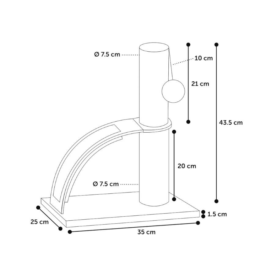 Flamingo Tessa Árbol Rascador con masajeador para gatos thumbnail