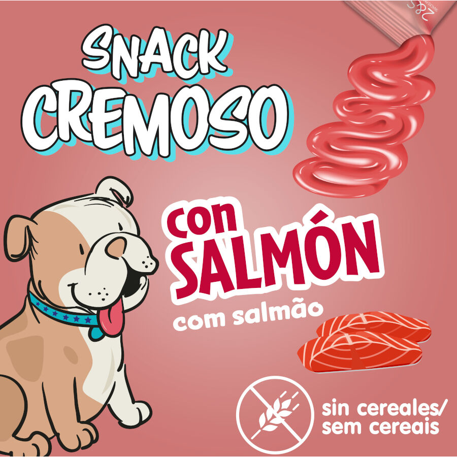 2&amp;Snacks Sobres Snacks Cremosos con Salmón para perros thumbnail