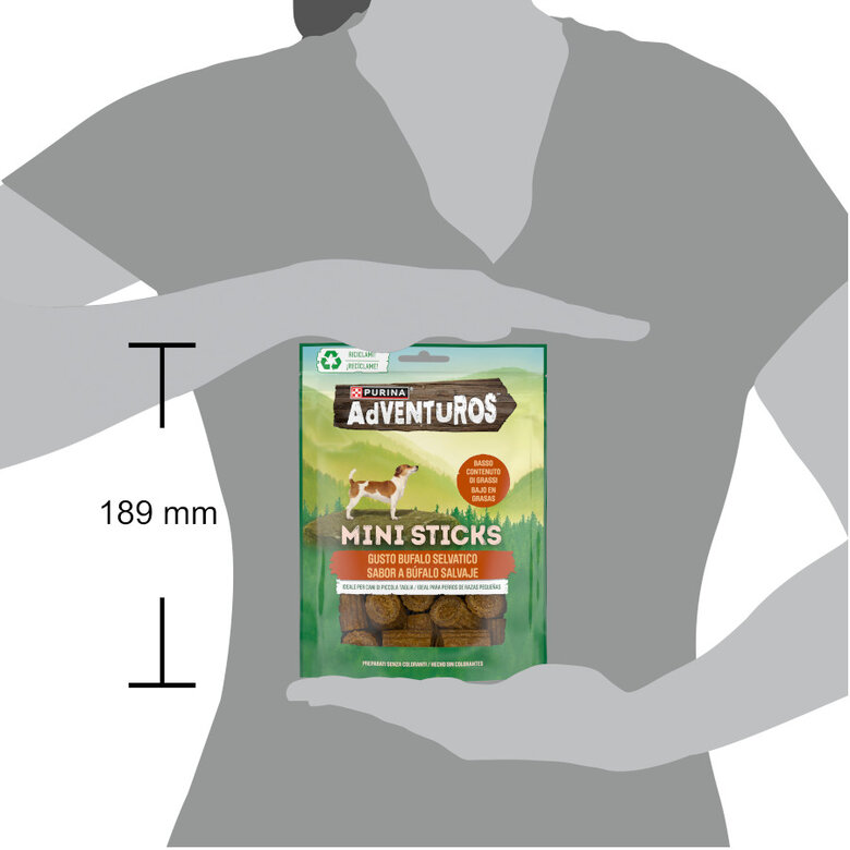 90 g Adventuros Mini Sticks Búfalo Salvaje para Perros,  Imagen numero 6 90 g Adventuros Mini Sticks Búfalo Salvaje para Perros, , large Imagen numero 6