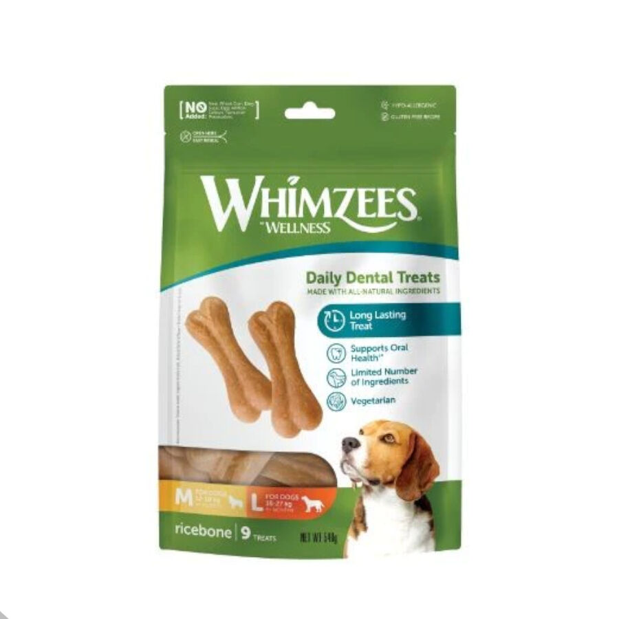 9 barritas Whimzees Snacks Dentales en Forma de Hueso para perros, , large Imagen numero 1
