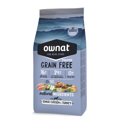 Ownat Senior Prime Grain Free Pollo y Pavo pienso para perros, , large image number null