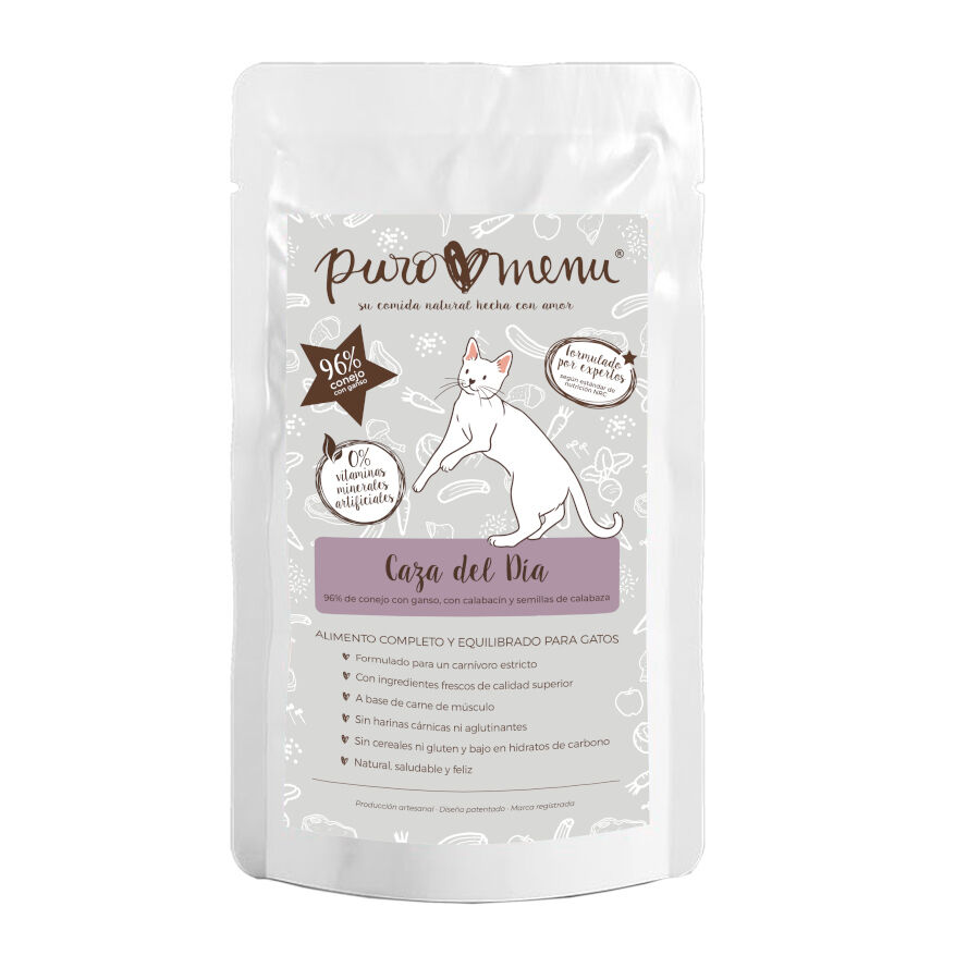 Puro Menu Caza del Día Conejo con Ganso sobre para gatos