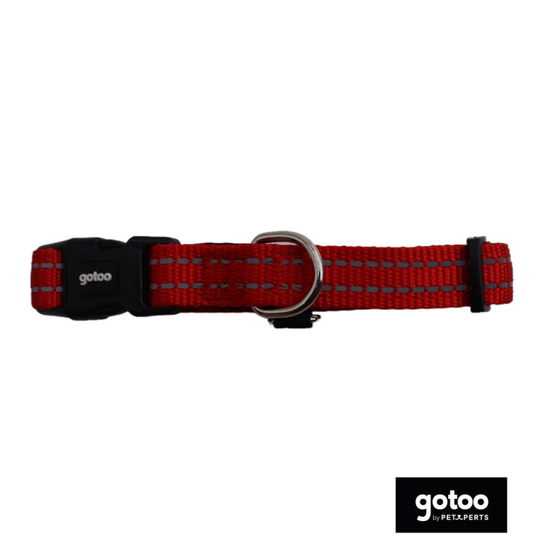 Gotoo Collar de nylon reflectante rojo para perro thumbnail