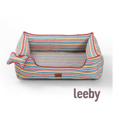 Leeby cama viscoelástica colorida para perros