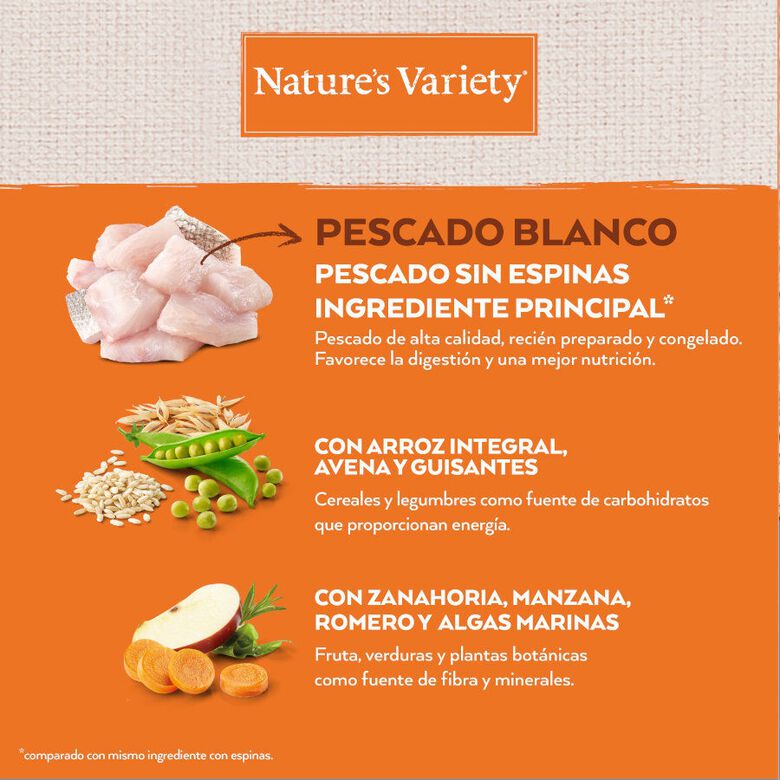 Nature&#039;s Variety Healthy Grains Adult Mini Pescado Blanco pienso para perros thumbnail