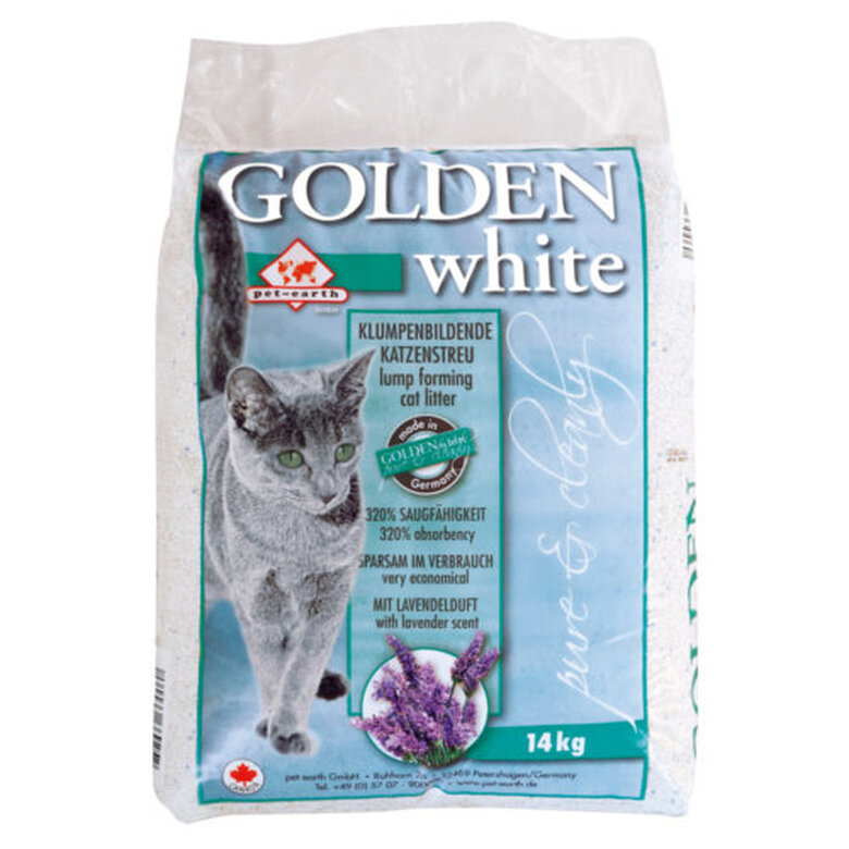 Golden White aglomerante lavanda arena para gatos image number null