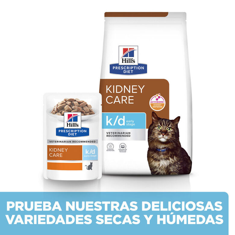 Hill&#039;s Prescription Diet Early Stage Kidney Care k/d Pollo sobre en salsa para gatos thumbnail