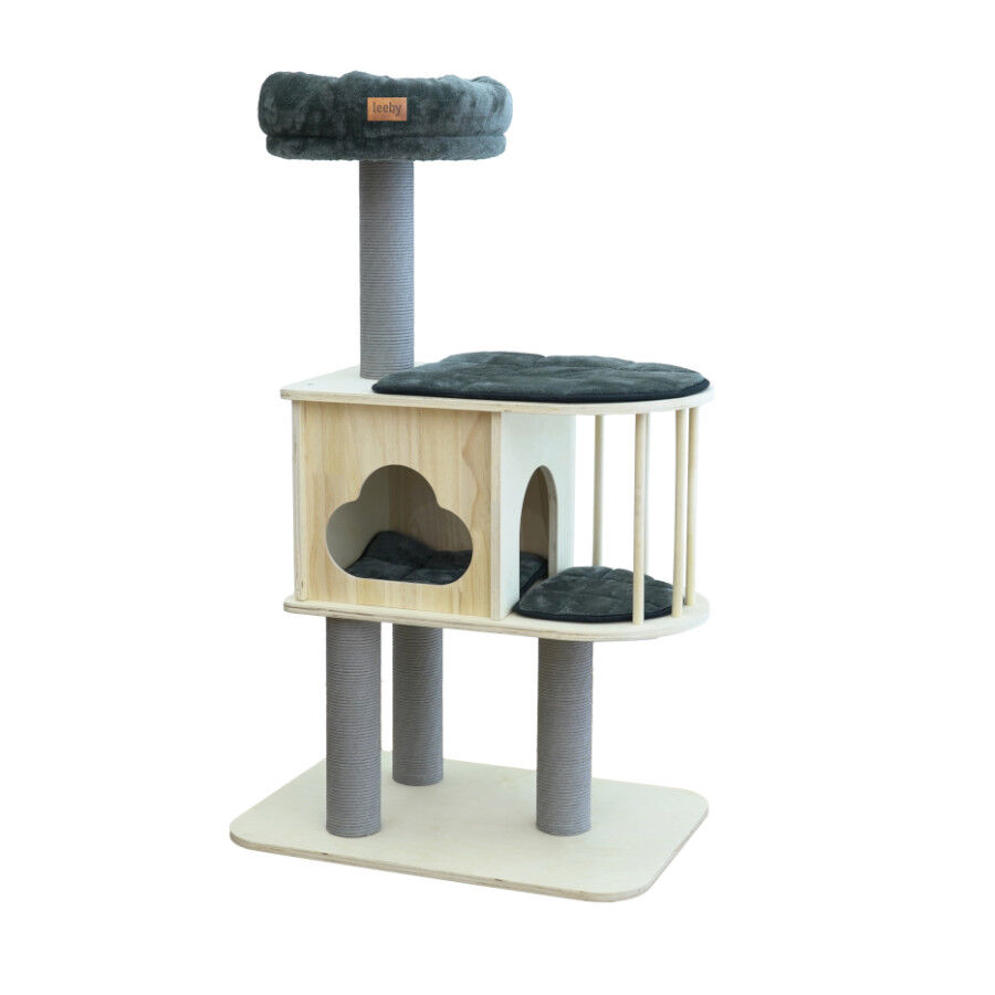 Leeby Cloud Collection torre rascador con cama nido para gatos, , large Imagen numero 1