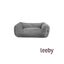 Leeby Cama suave de terciopelo gris para perros, , large indicador imagen numero 2