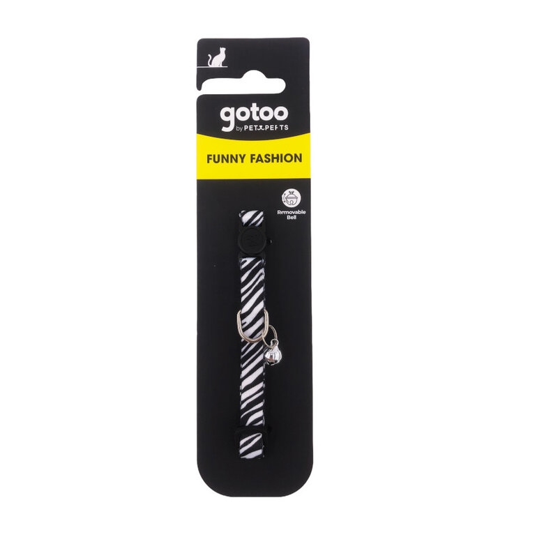 Gotoo Collar con cascabel de zebra para gatos,  Imagen numero 4 Gotoo Collar con cascabel de zebra para gatos, , large Imagen numero 4