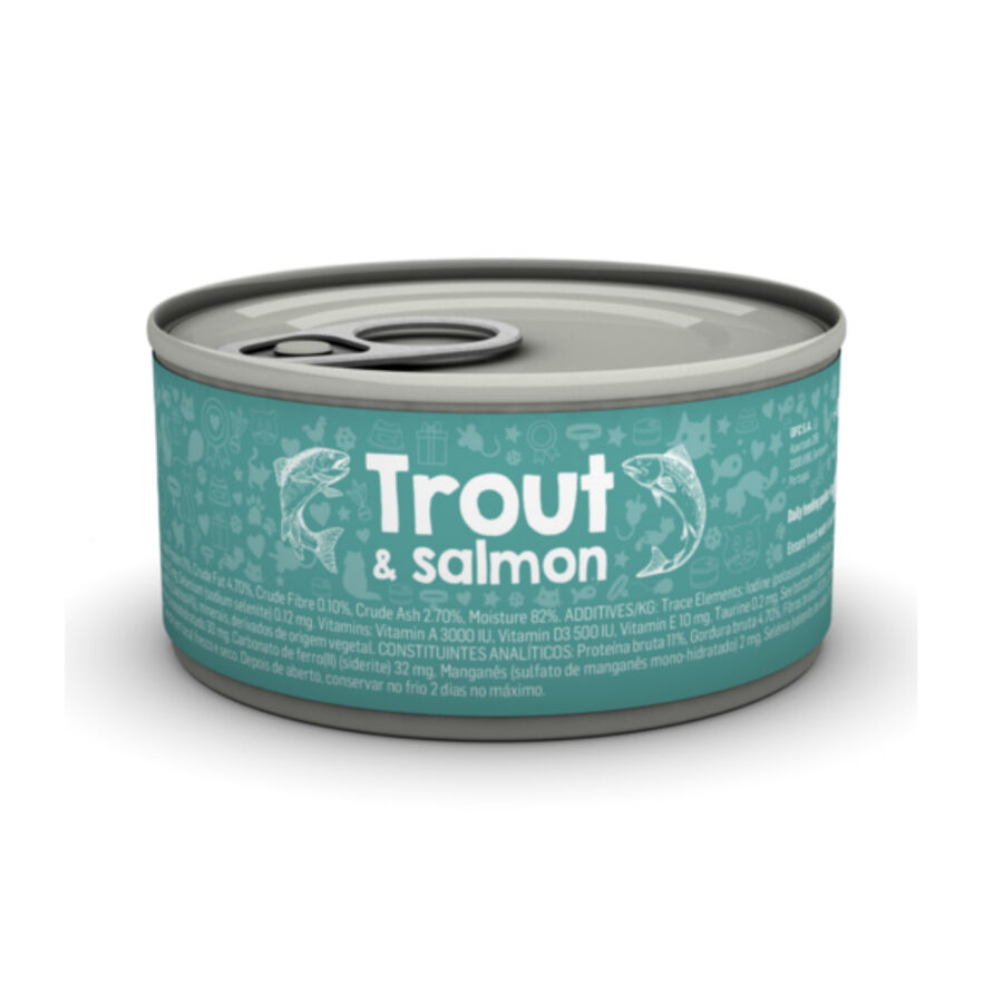 85 g Naturea Trucha y Salm&oacute;n lata para gatos, , large Imagen numero 1