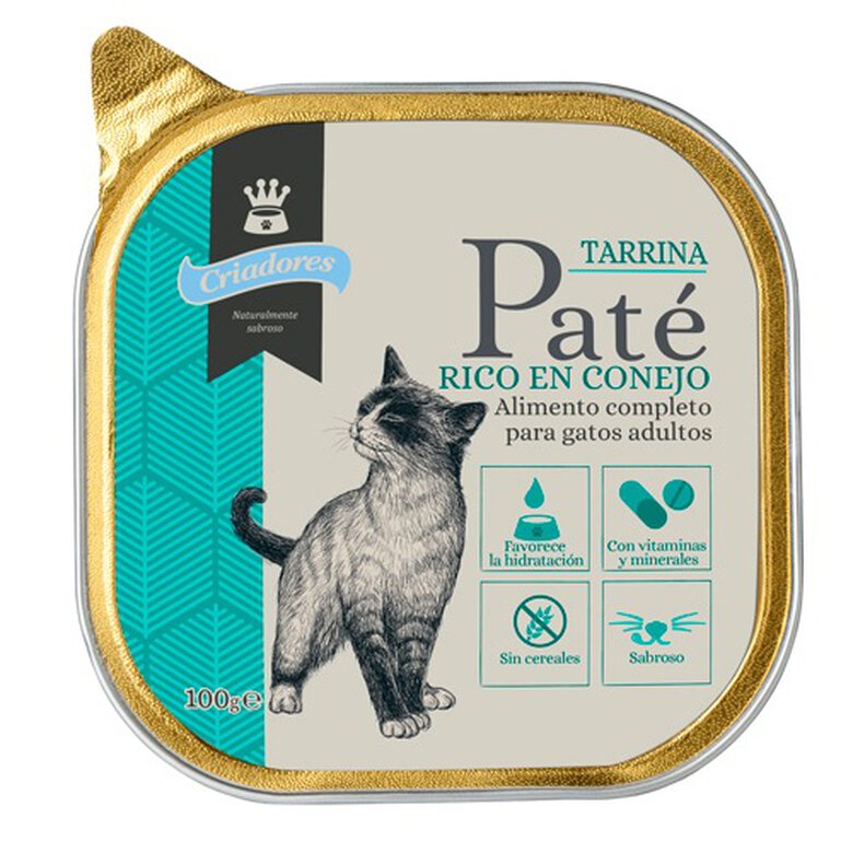 Criadores Adulto Conejo en paté tarrina para gatos, , large image number null