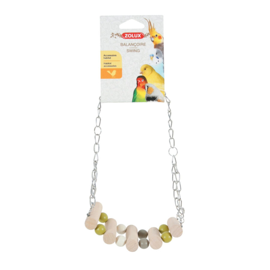 Zolux Puente de Madera Colgante con Cadena para pájaros