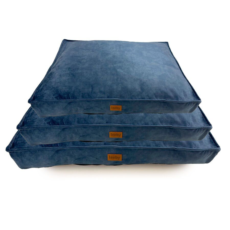 Leeby Colchoneta Impermeable y Desenfundable Azul Marino para perros thumbnail