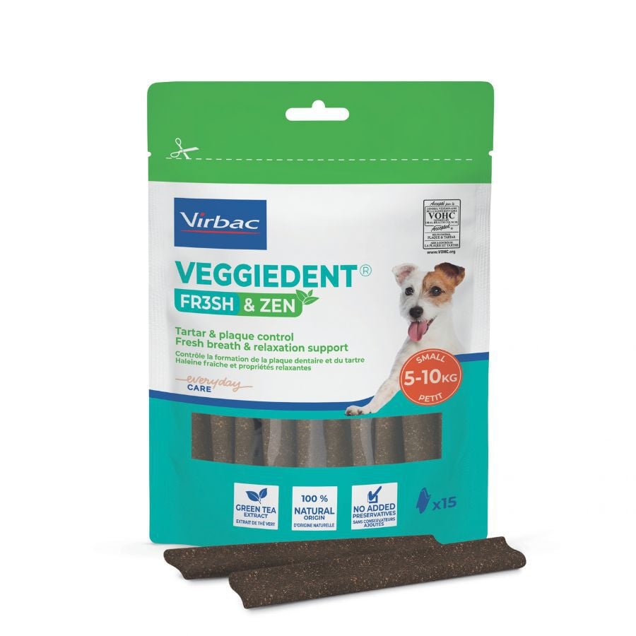 15 barritas Virbac L&aacute;minas Veggiedent Zen S para perros, , large Imagen numero 1