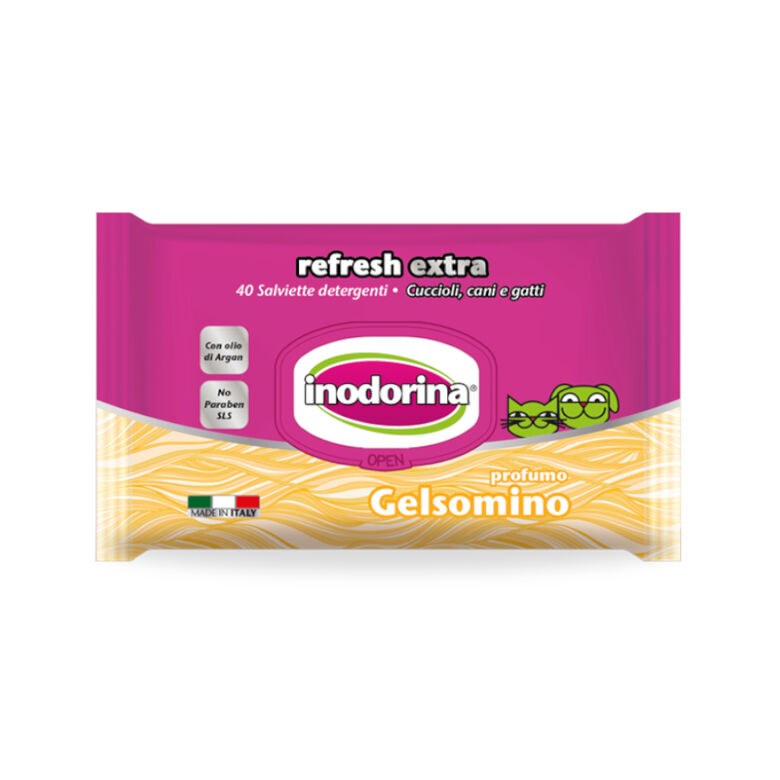 Inodorina Refresh Toallitas Húmedas Jazmín para mascotas