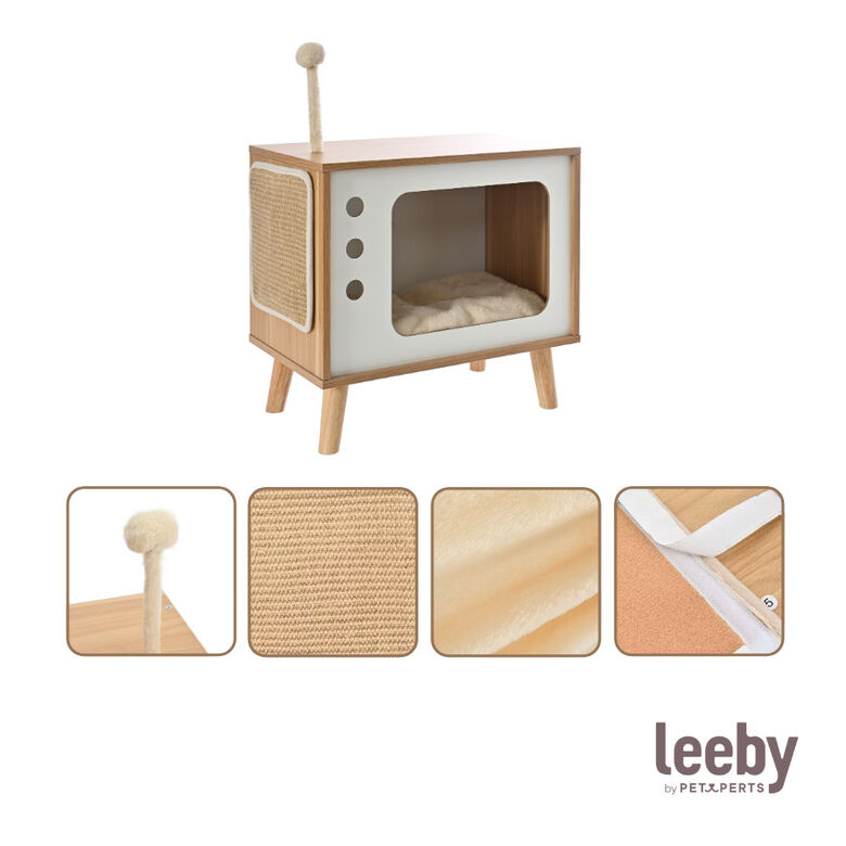 Leeby Thierre TV cama nido rascador  para gatos thumbnail