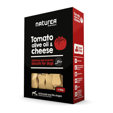 Naturea Galletas Tomate con Queso y Aceite de Oliva para perros