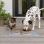 Leeby Alfombrilla Antideslizante Comedero forma Gato Gris para perros y gatos, , large indicador imagen numero 1