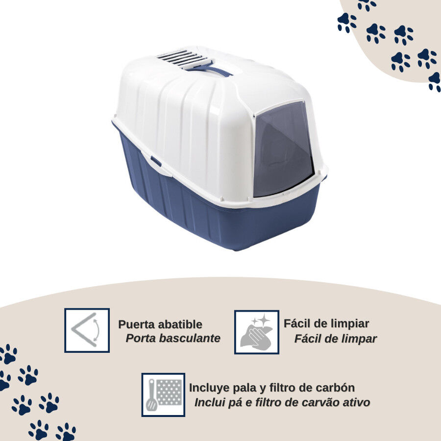 Nice Care Arenero Cerrado Komoda Azul para gatos thumbnail
