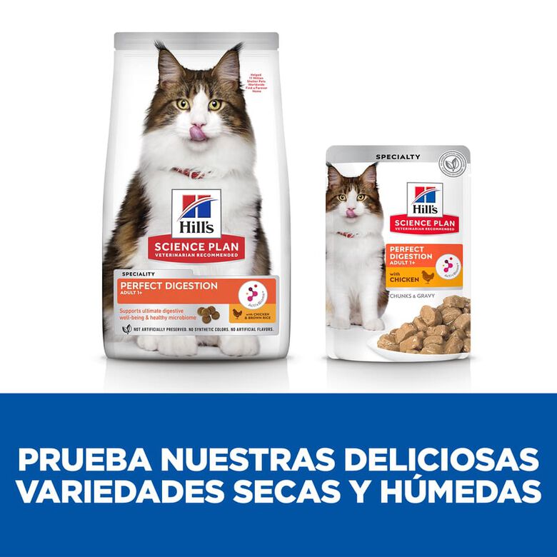 Hill&#039;s Science Plan Perfect Digestion Adult Pollo Pienso para gatos thumbnail