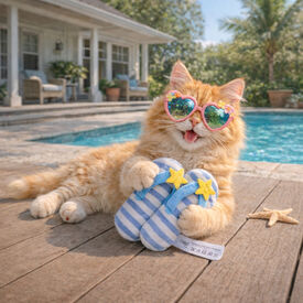 Summer Vibes Peluche Chanclas Juguete para gatos