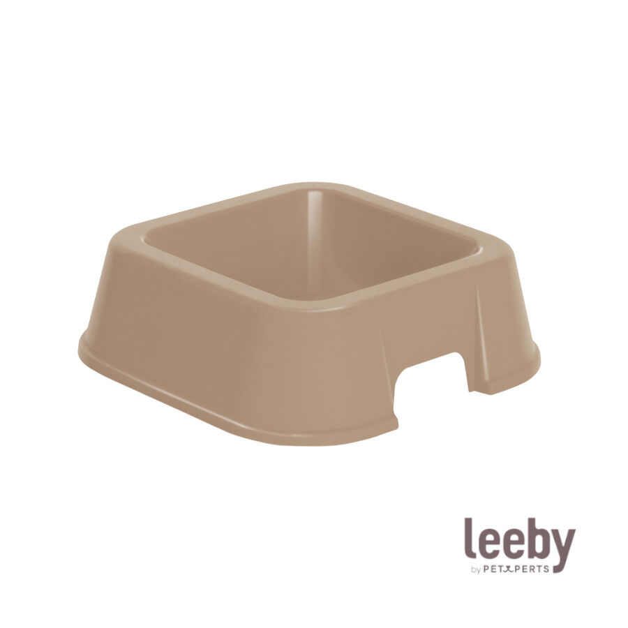 Leeby Comedero Cuadrado Taupe para perros, , large Imagen numero 2
