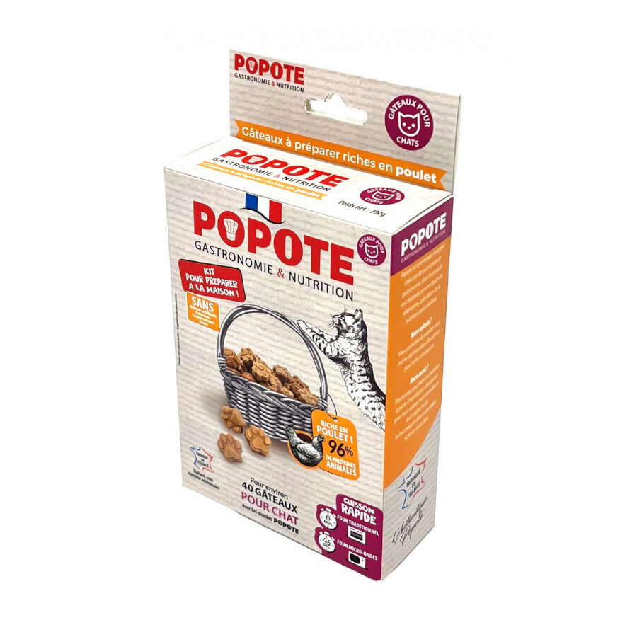 200 g POPOTE Kit Galletas Caseras Pollo y Zanahoria para gatos, , large Imagen numero 1