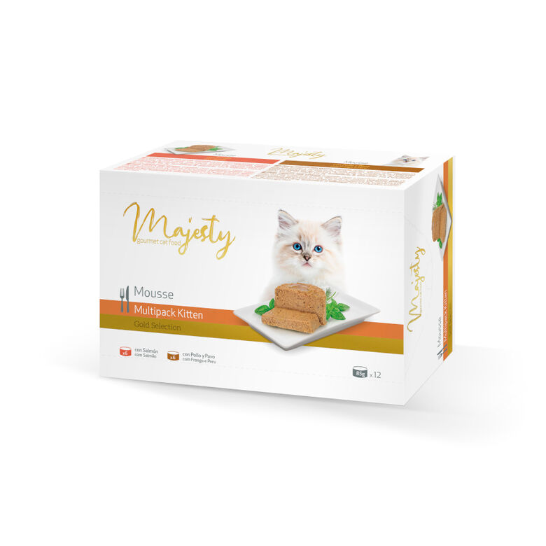 Majesty Kitten Gold Selection Mousse lata – Pack thumbnail