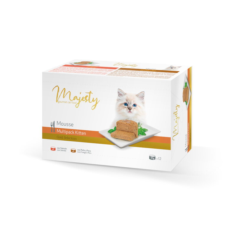 Majesty Kitten Gold Selection Mousse lata Imagen numero 1 Majesty Kitten Gold Selection Mousse lata Imagen numero 1