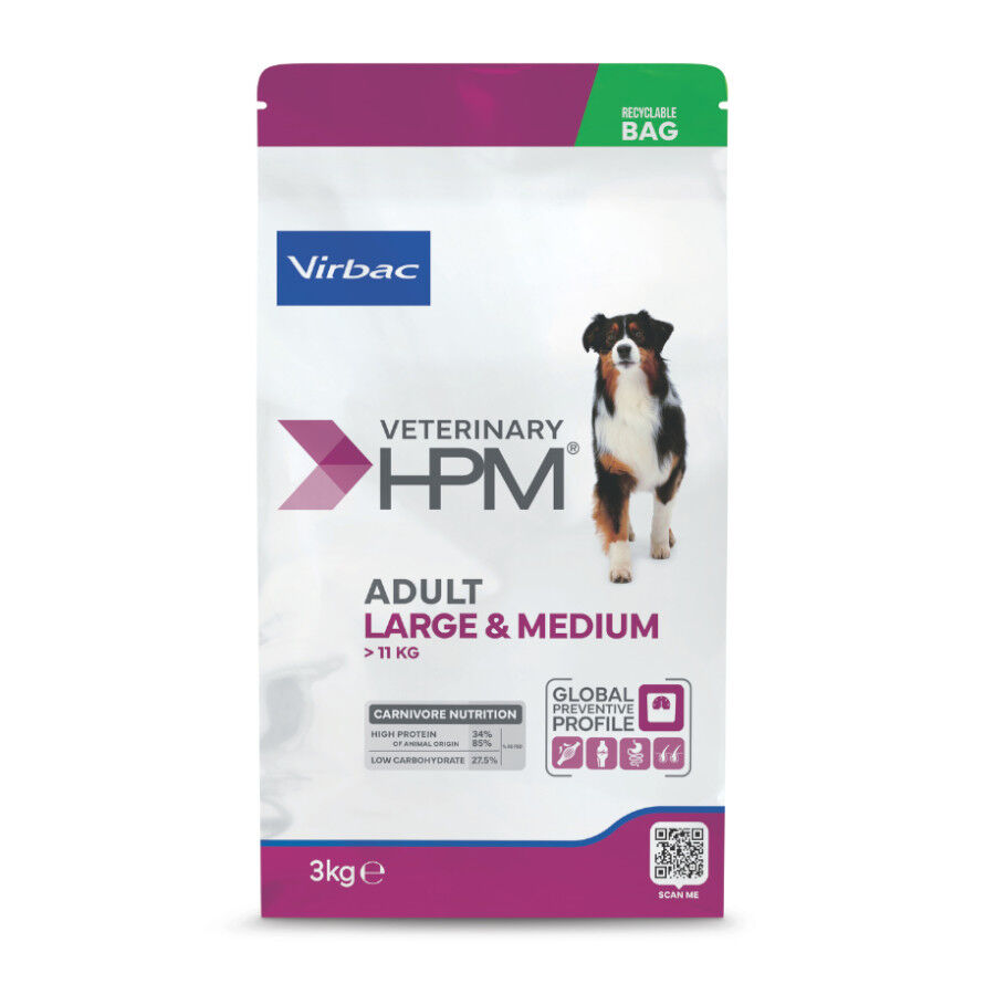 Virbac HPM Veterinary Adult Large & Medium Pienso Cerdo para perros
