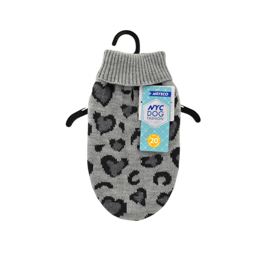 Nayeco Abrigo Leopard Jacquard Gris para perros thumbnail