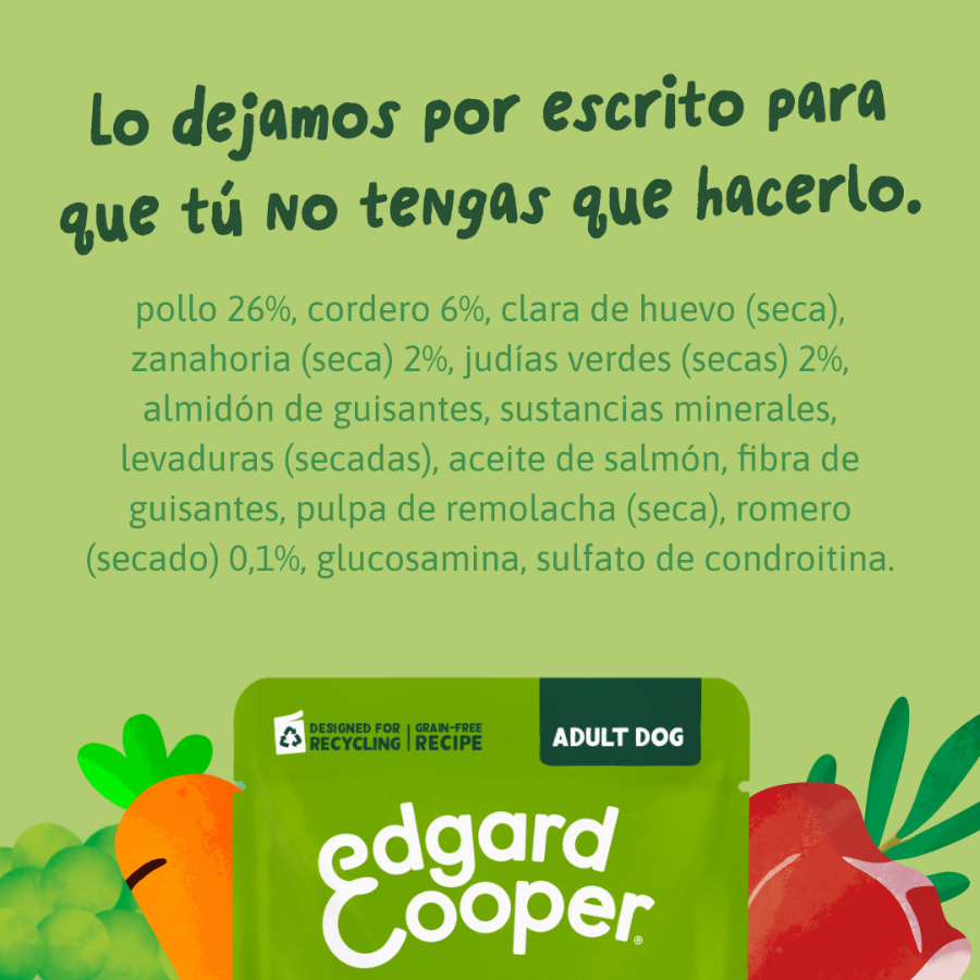 150 g Edgard & Cooper Adult Grain Free Cordero y Pollo sobre para perros, , large Imagen numero 10