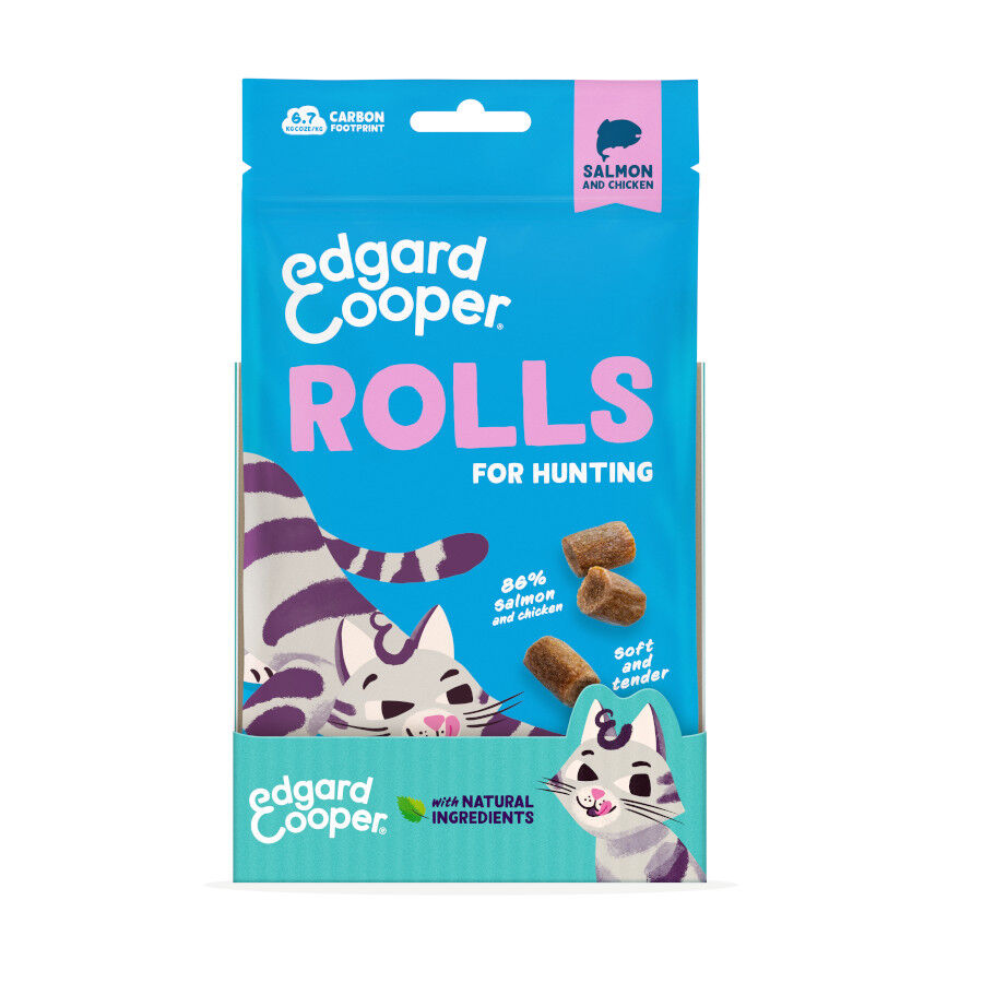 Edgard &amp; Cooper Rollitos Salmón y Pollo para gatos thumbnail