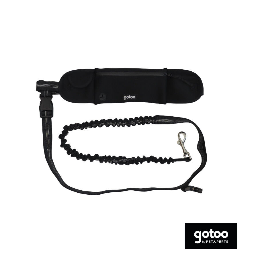 Gotoo Correa manos libres negra para perros, , large Imagen numero 2