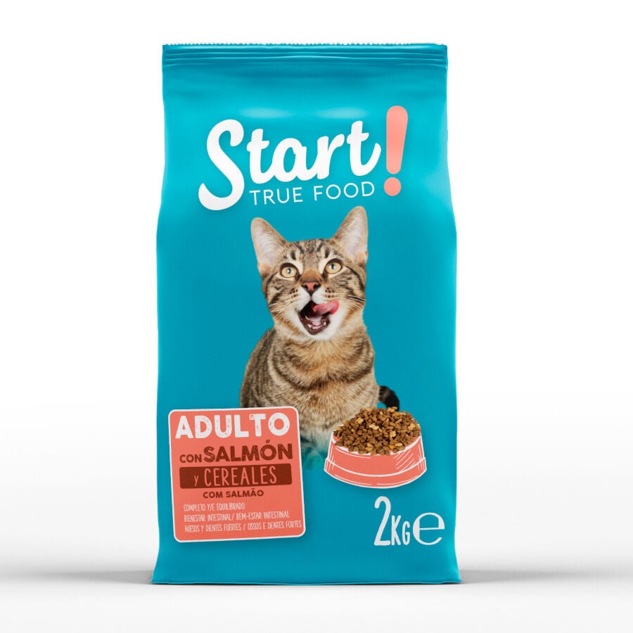 Start Adulto Salmón y Cereales pienso para gatos