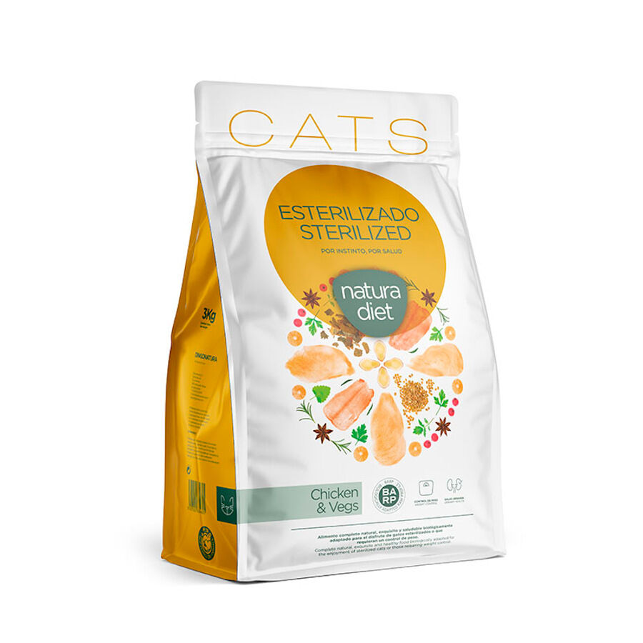 Natura Diet Sterilized Pollo y Vegetales pienso para gatos