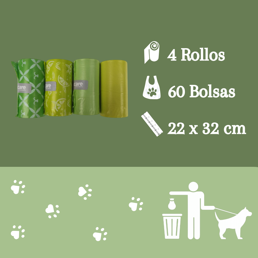 Nice Care Basic Bolsitas Rollos Lim&oacute;n para perros, , large Imagen numero 3