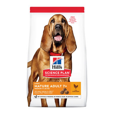 Hill's Science Plan Light Mature Adult 7+ Medium Pollo pienso para perros