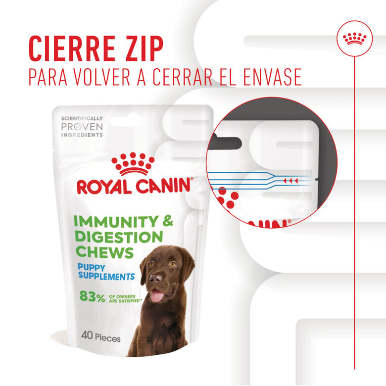 100 g Royal Canin Immunity & Digestion Chews Puppy Suplemento nutricional para perros,  Imagen numero 3 100 g Royal Canin Immunity & Digestion Chews Puppy Suplemento nutricional para perros, , large Imagen numero 3