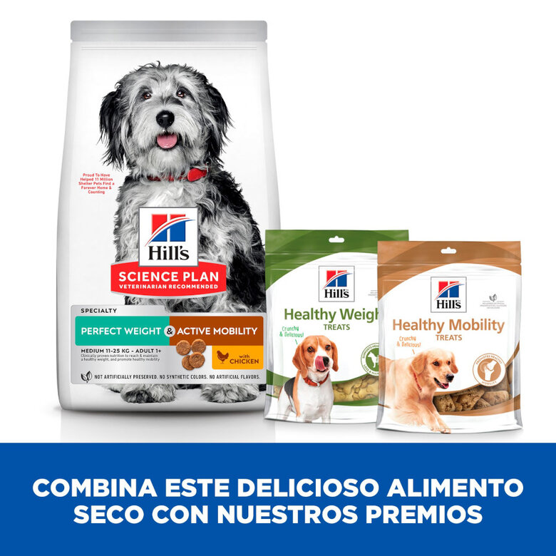 12 kg Hill's Science Plan Perfect Weight y Active Mobility pollo pienso para perros medianos,  Imagen numero 9 12 kg Hill's Science Plan Perfect Weight y Active Mobility pollo pienso para perros medianos, , large Imagen numero 9