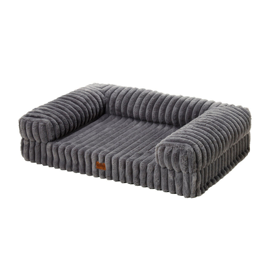 Leeby Sof&aacute; Corduroy Gris para perros, , large Imagen numero 1