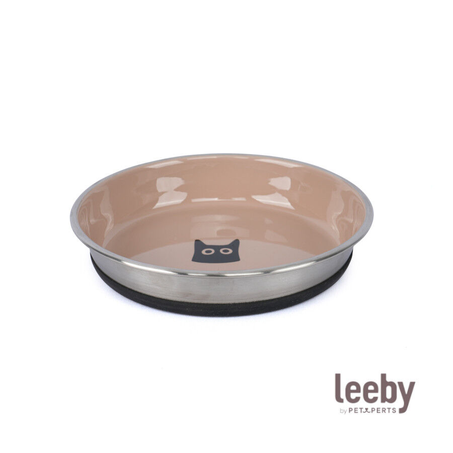 Leeby Comedero Taupe Antideslizante para gatos, , large Imagen numero 2