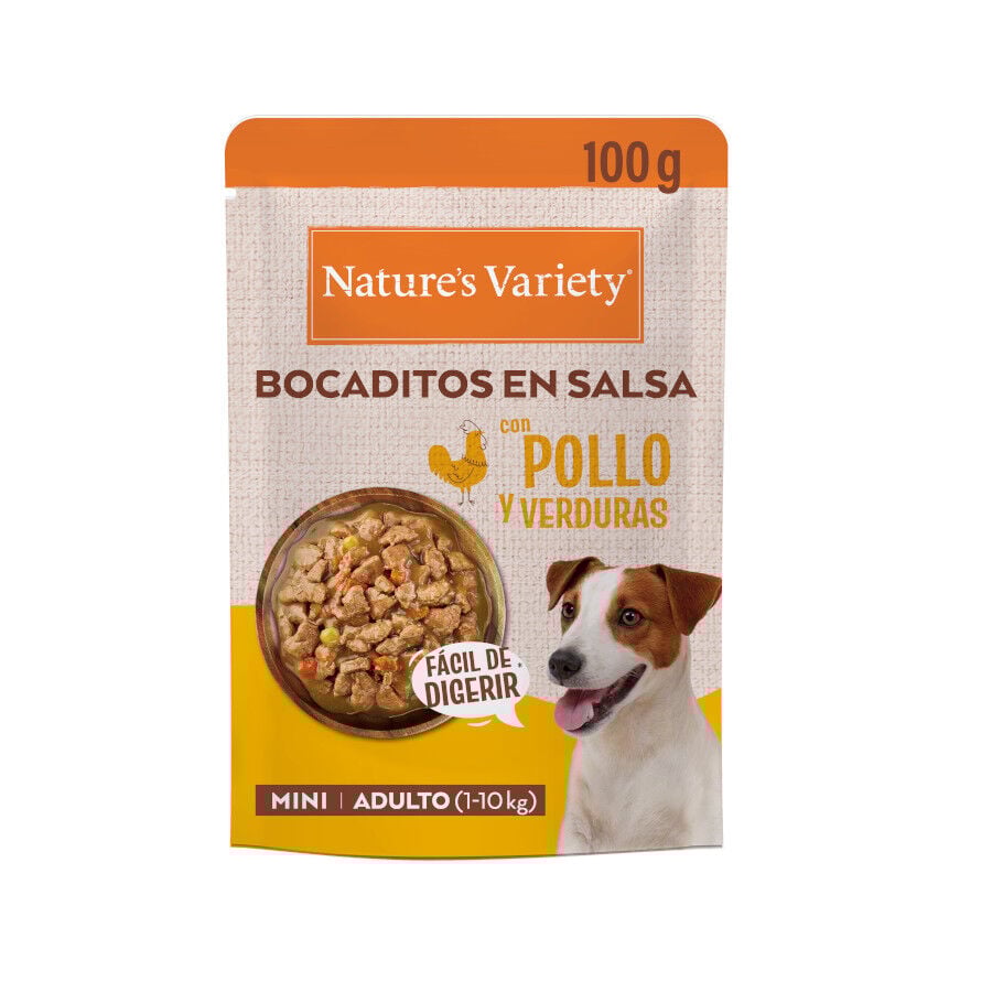 100 gr Nature's Variety Bocaditos Pollo Sobre en Salsa para perros adultos mini, , large Imagen numero 1