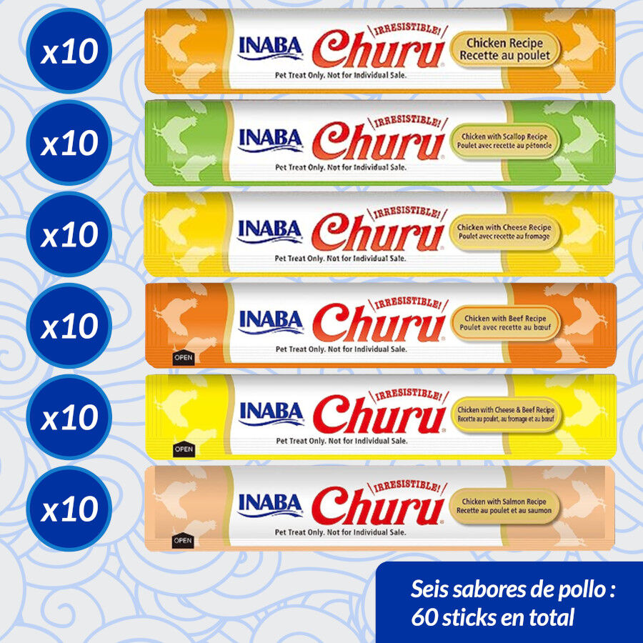 60 sobres x 14 g Churu Variedades de Pollo Snack L&iacute;quido para gatos, , large Imagen numero 7