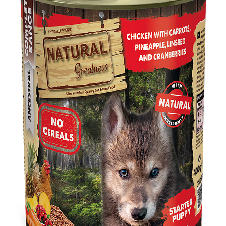 Natural Greatness Complet Range Ancestral Pollo con Zanahoria y Piña lata para perros, , large image number null