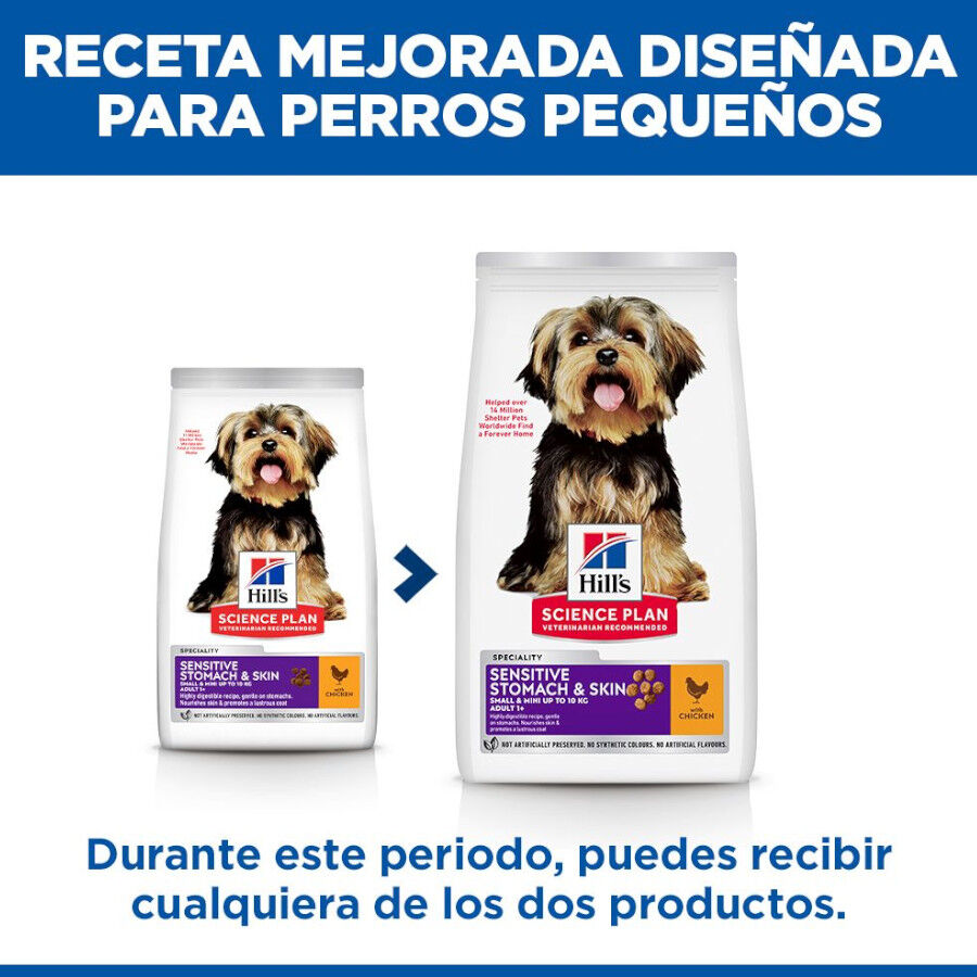 Hill&#039;s Science Plan Adult Sensitive Stomach &amp; Skin Small &amp; Mini pienso para perros de razas pequeñas y mini thumbnail